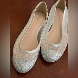 Le Chateau Glittering Mesh Flats